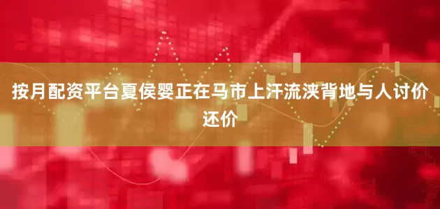 按月配资平台夏侯婴正在马市上汗流浃背地与人讨价还价