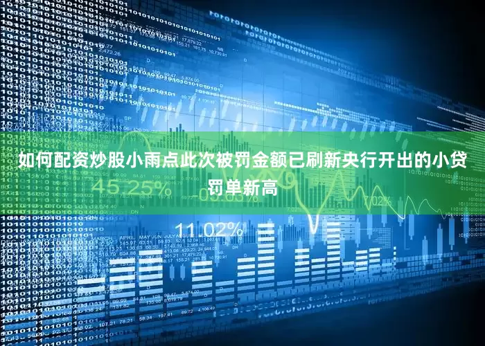 如何配资炒股　　小雨点此次被罚金额已刷新央行开出的小贷罚单新高