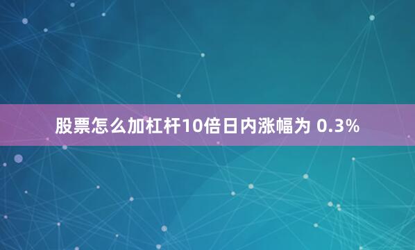 股票怎么加杠杆10倍日内涨幅为 0.3%